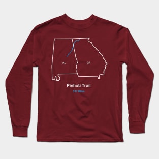 Route Map of the Pinhoti Trail Long Sleeve T-Shirt